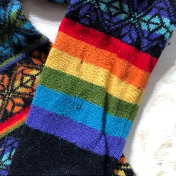 Rainbow Pattern Wool Sweater - Picture 5 of 15